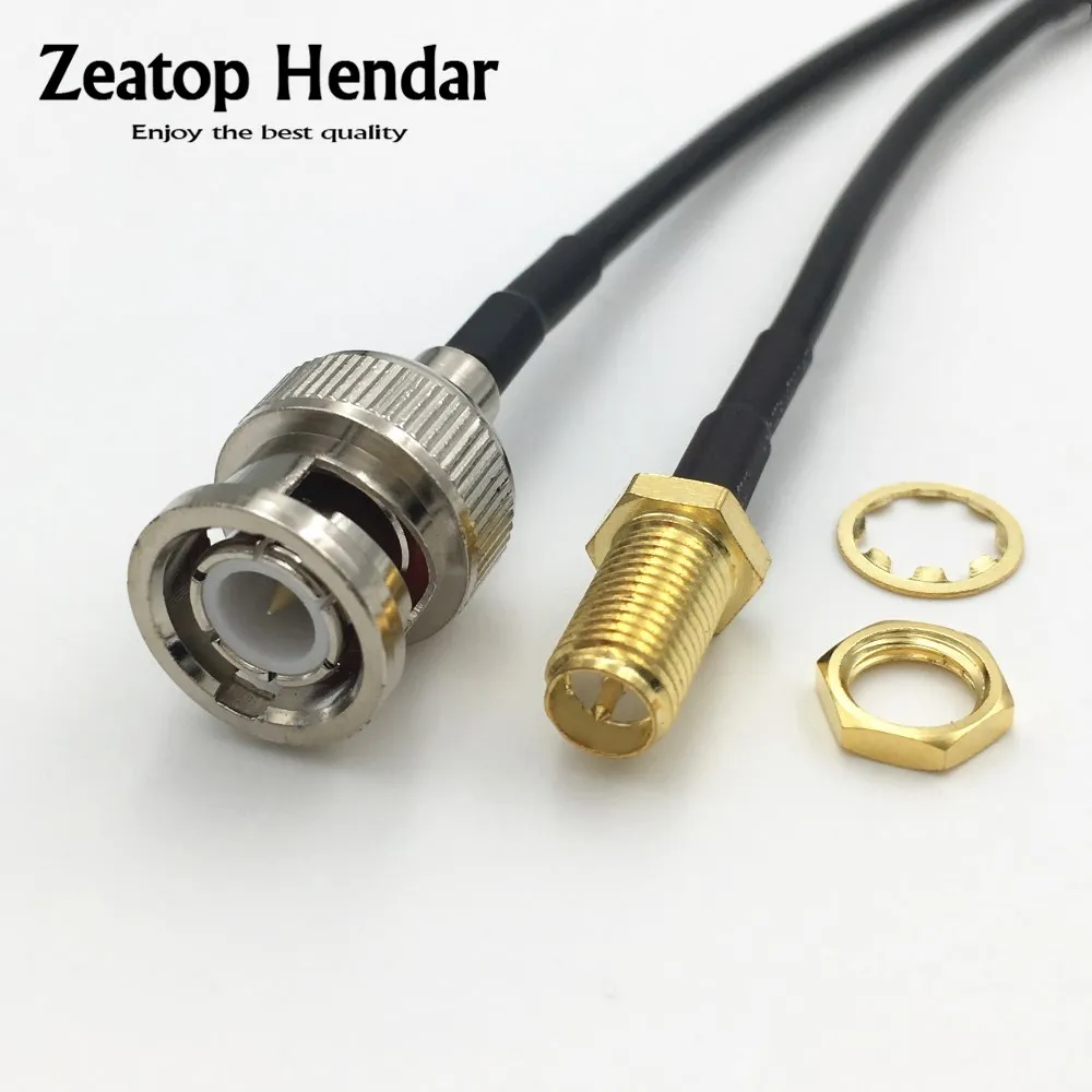 10 шт. BNC Штекерный разъем для RP SMA женский штекер прямой RG174 кабель RF коаксиальный