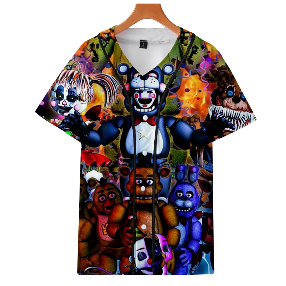 Мужская Бейсбольная Футболка Fnaf футболка с объемным рисунком пять ночей у FNAF