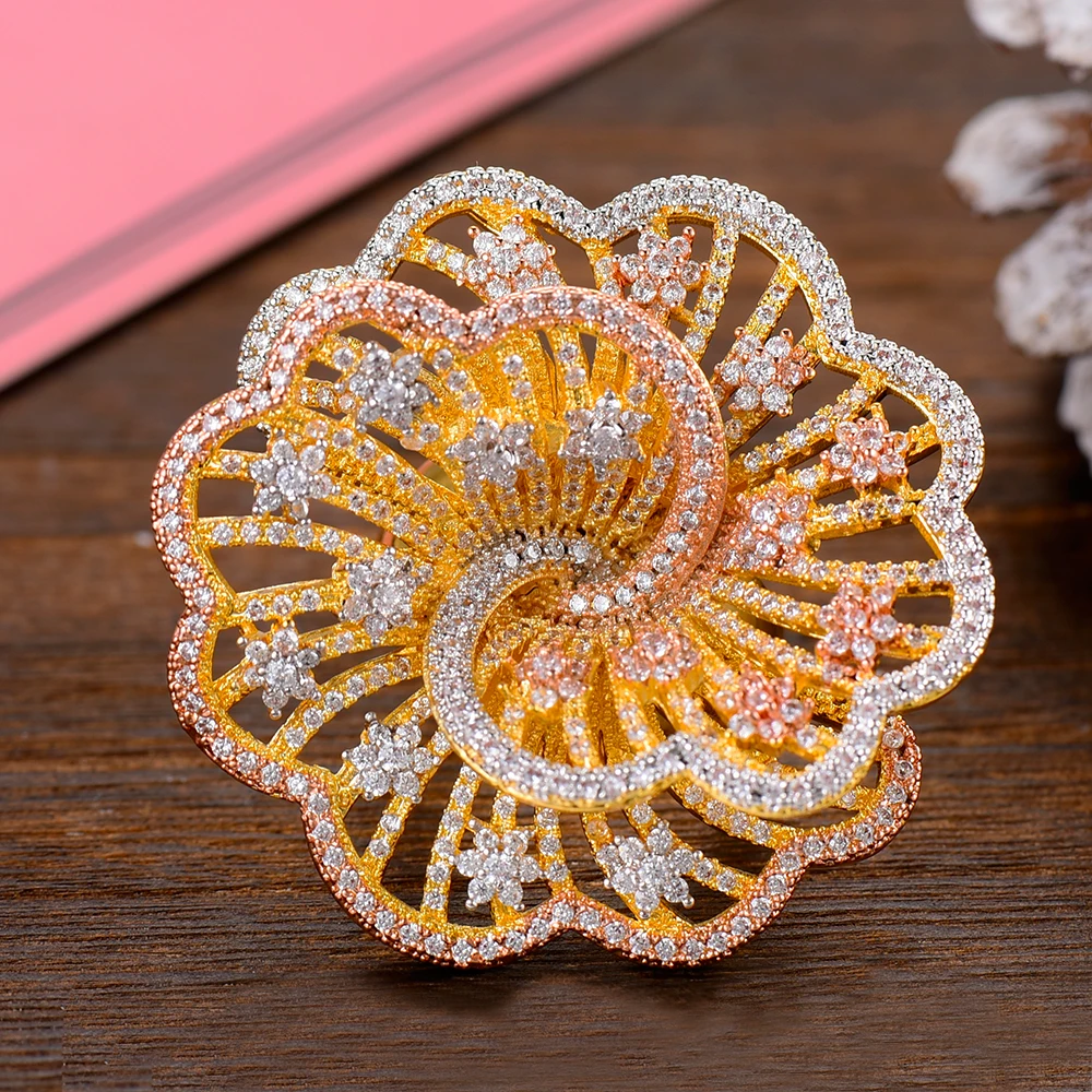 Женские свадебные кольца GODKI роскошные обручальные с фианитом ювелирные изделия