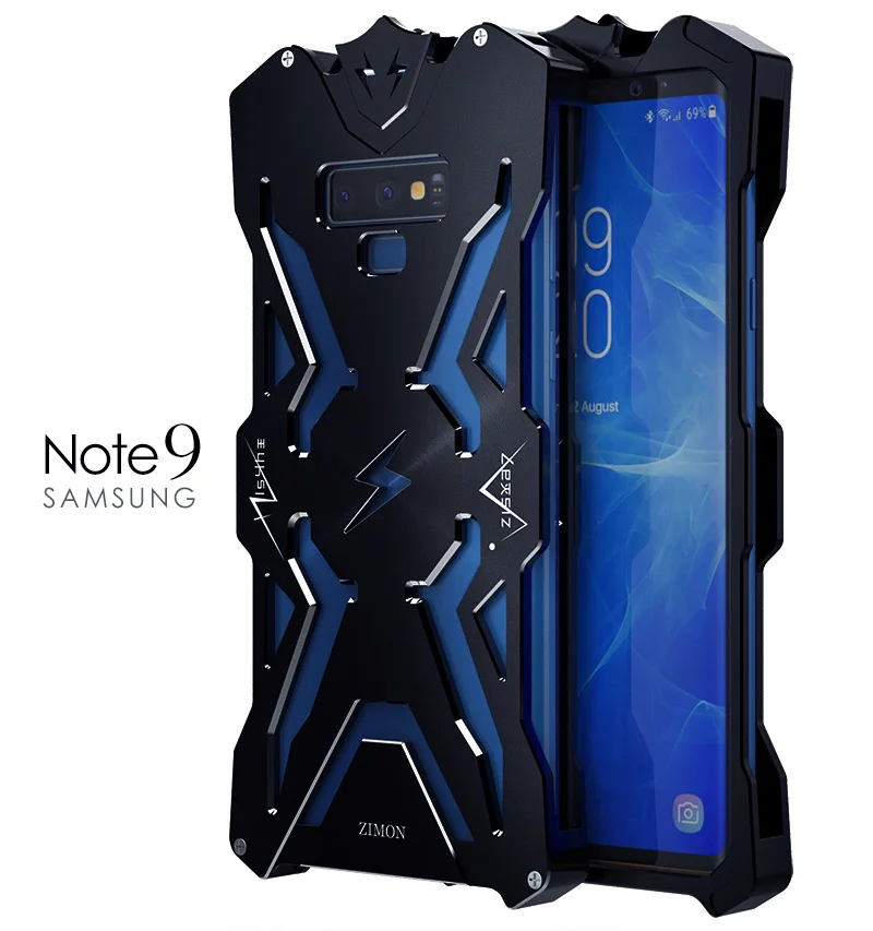 

Для Galaxy Note 9 S7 Edge S8 Plus, чехол Zimon, металлический чехол для Samsung Galaxy Note 9, искусственная фотография