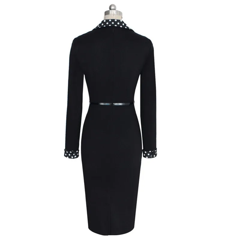 Женское платье с длинным рукавом офисное средней длины до колена XXL поясом SL0712|dress