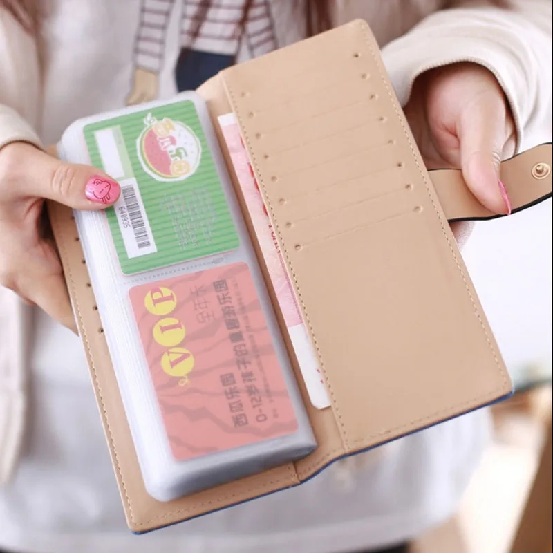Id Card Holder женский кошелек для кредитных карт Кожаный organizador с отделением карточек