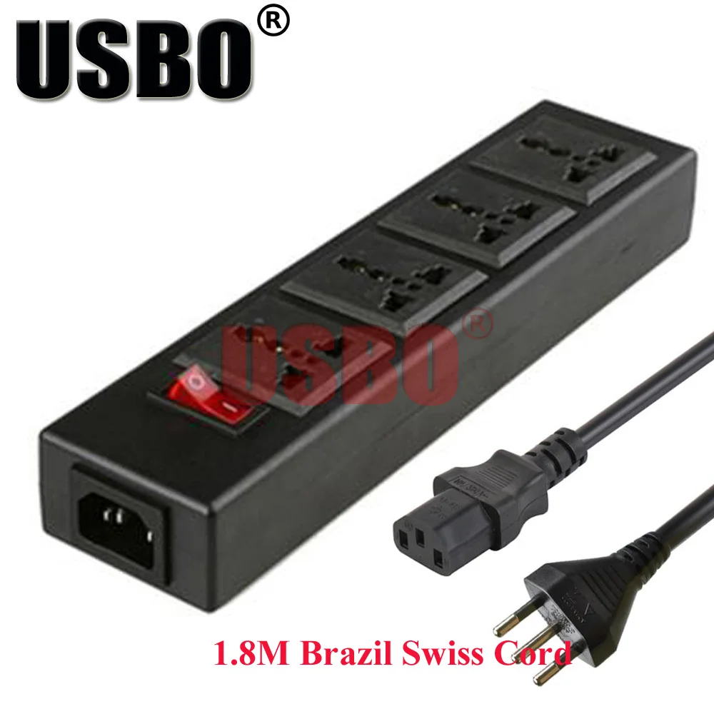Черный 250v 10a 4 jack многофункциональный универсальный адаптер питания розетка PDU полоса проводка плата удлинитель разъем шнур питания конвертер