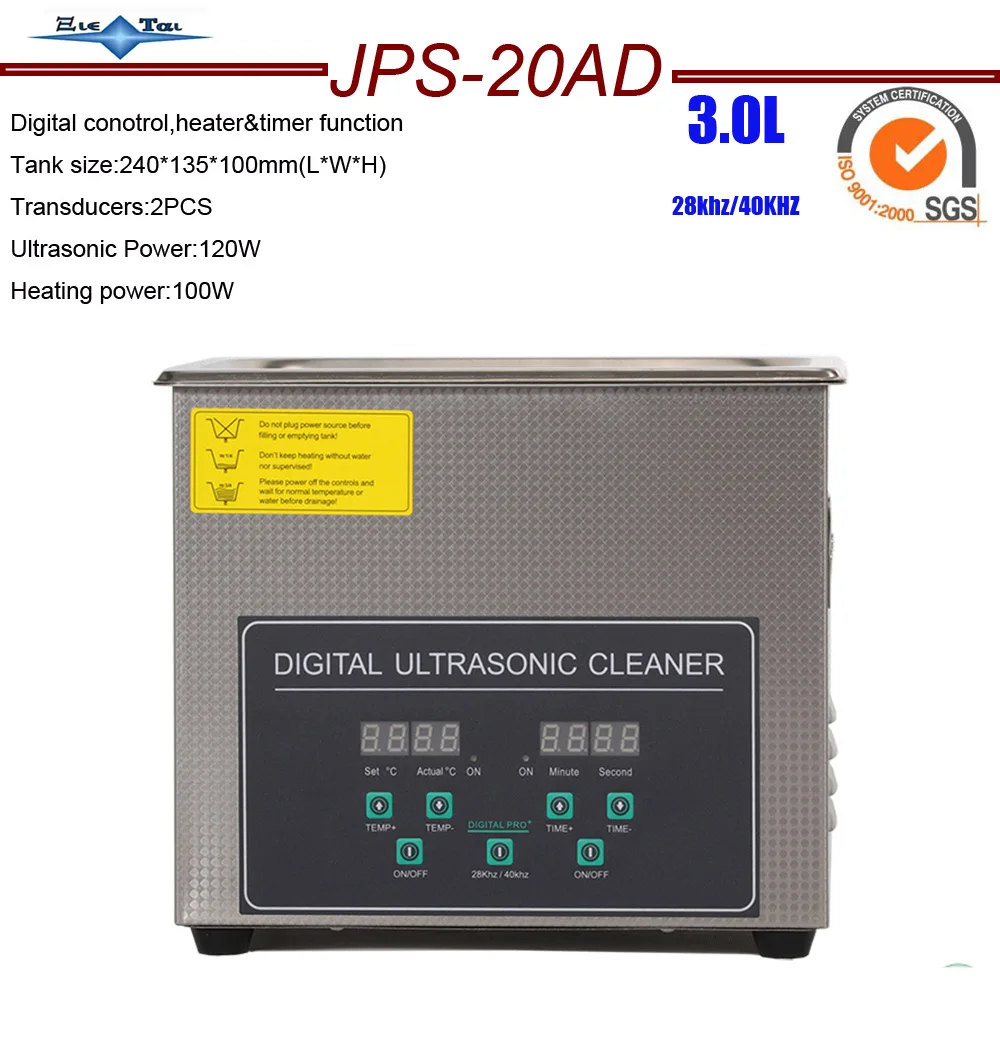 Новейшая модель 110V/220V двойной 40 кГц/28 кГц 120W JPS-20AD цифровой нагреватель и таймер