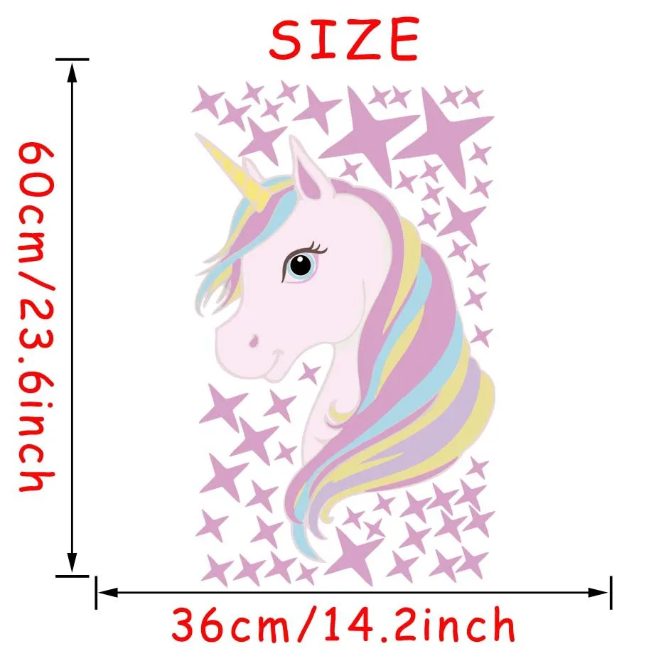 Стикер в виде единорога креативные граффити стены самоклеющиеся Детские