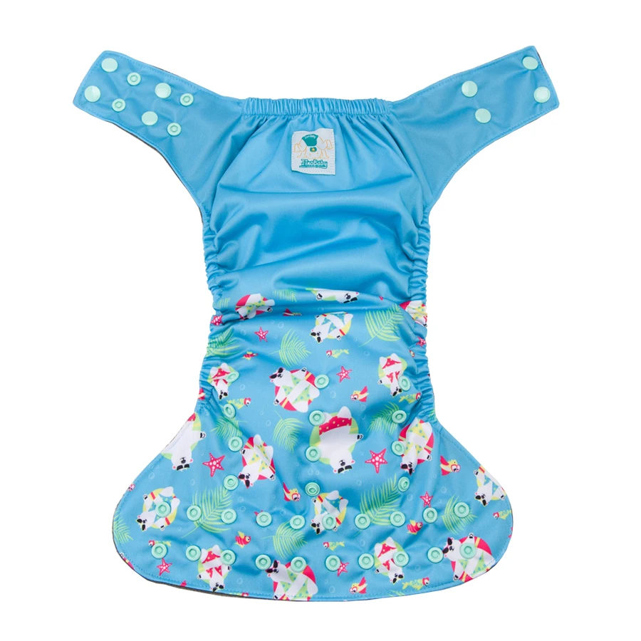 JinoBaby бамбуковые подгузники на древесном угле AIO тканевые подгузники многоразовые(упаковка из 2 штук