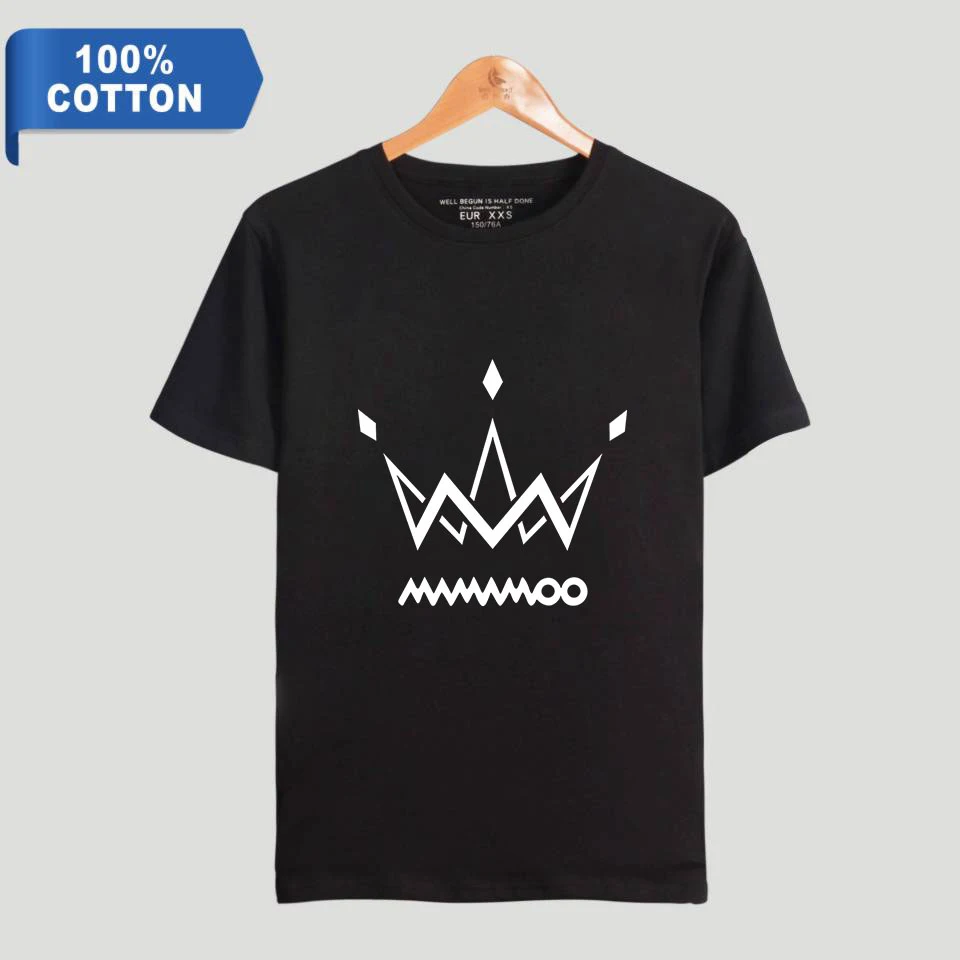 MAMAMOO Harajuku Kpop 100% Cotton T-shirt Men Women Short Sleeve Tshirt Summer Hot Sale Casual Streetwear Tee shirt | Мужская одежда