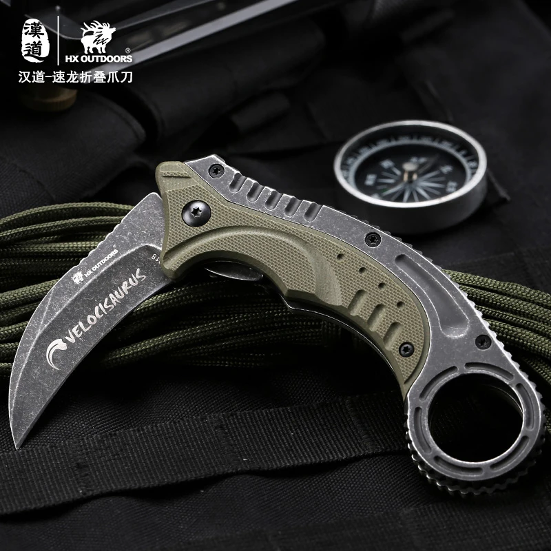HX на открытом воздухе 9Cr18Mov Karambit складной нож сталь+ K10 ручка утилита тактический рескус коготь ножи кемпинг Охота EDC нож инструмент