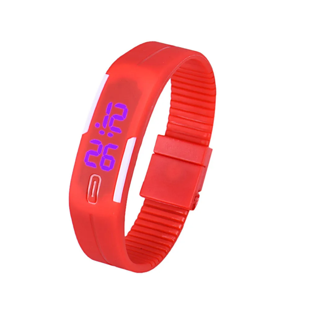 Red Reloj Deportivo Mujer мужские женские резиновые синий светодиодный часы Дата спортивный браслет для девочек и мальчиков Relogio цифровые наручные часы Kadin Saat* A - Цвет: Red