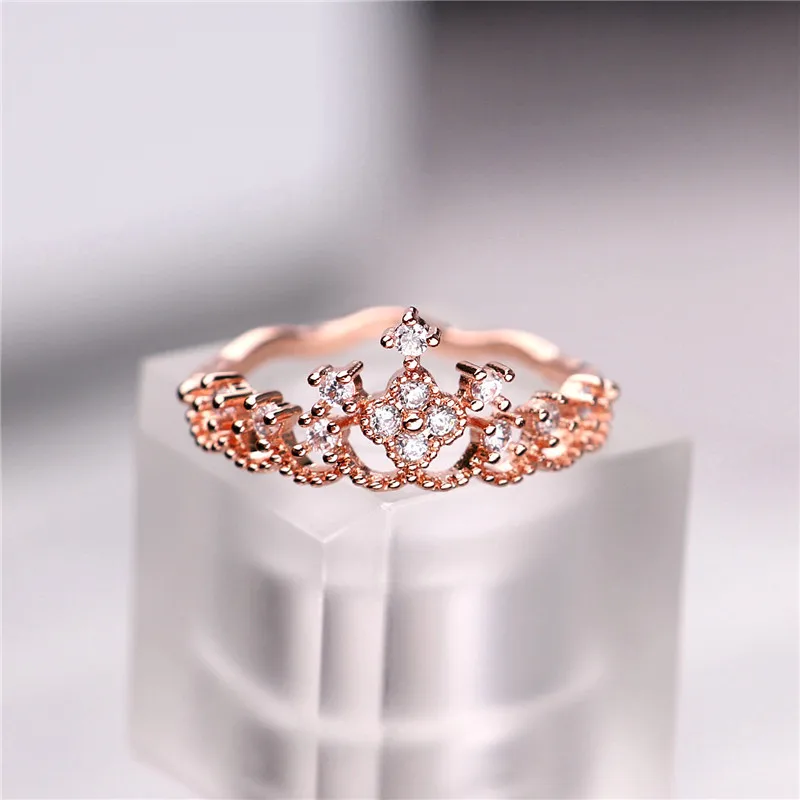 Корейская версия бестселлера TownShop Treasure Zircon Женская Корона сердце AndEight кольцо