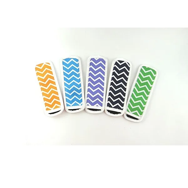 

DHL 1000pcs Chevron Neoprene Popsicle Holders Pop Ice Sleeves Freezer Summer Icy Block Lolly Cream Holder For Kids Gifts 8X16CM
