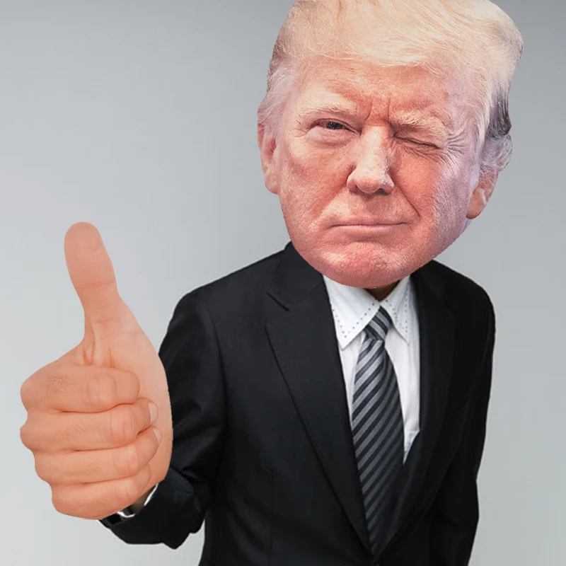 Новое поступление Забавный Трамп косплей с маской для лица картонные маски на Хэллоуин Карнавальный костюм нарядный подарок для мужчин