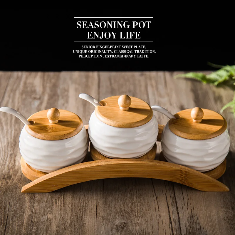 Креативный бытовой керамический горшок для вкуса набор из трех предметов кухни