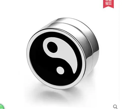 Оптовая продажа 2 пары корейских магнитных серег черные титановые стальные