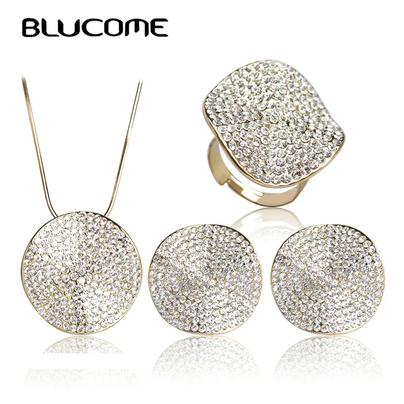 Аксессуары для свадебного платья Blucome комплект ювелирных изделий ожерелье