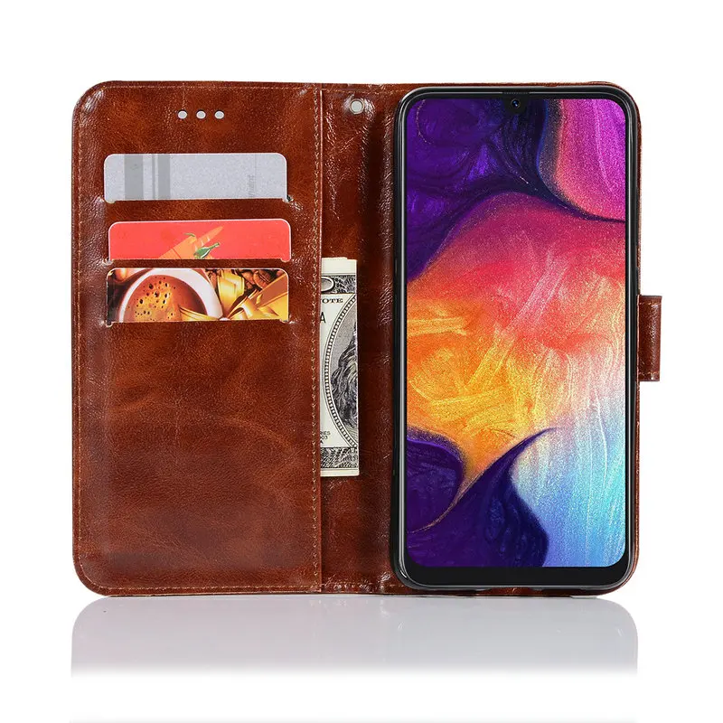 Роскошный флип-кейс Etui для Samsung A50 чехол A30 из искусственной кожи кошелек