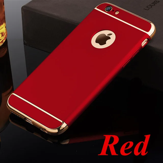 360 покрытие матовое покрытие чехол для Apple iPhone 5 5S SE 6S 7 8 Plus телефон Корпус чехол на 5S 6 7 8 плюс тонкий Чехол бампер Чехол - Цвет: red