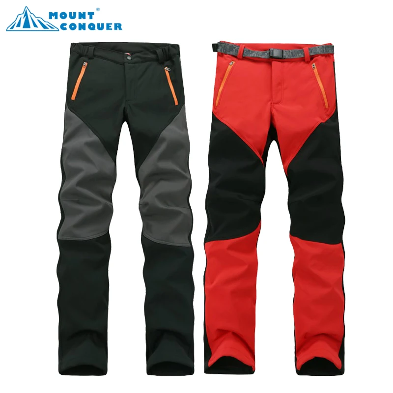 Кемпинг Пеший Туризм Зимние Открытый Спорт Soft Shell Брюки для девочек Теплые