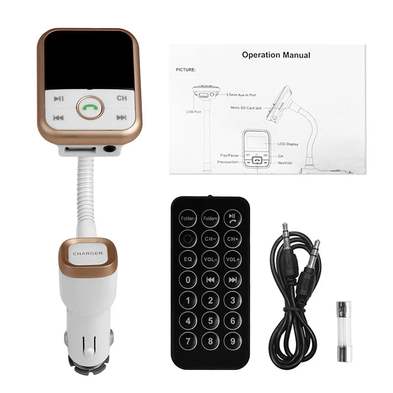 Новое поступление беспроводной Bluetooth fm передатчик автомобильный комплект MP3
