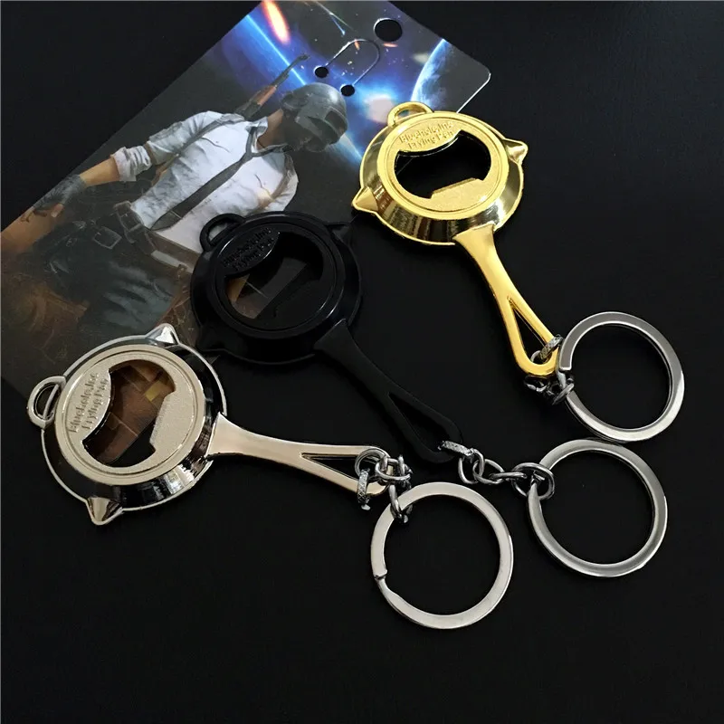 

Game PUBG Playerunknown's Battlegrounds Cosplay Costumes Props Alloy Frying Pan Armor Model Key Chain Keychain pan