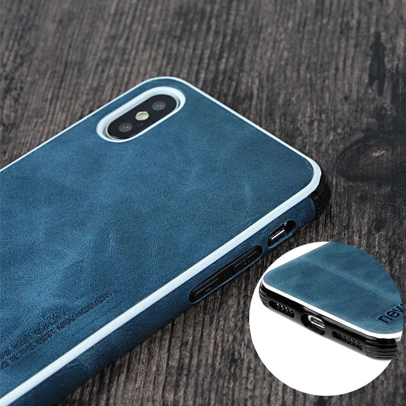 Для iphone XS Max случае Подлинная Кожаный чехол для X XR Роскошный телефон x Бизнес