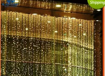 1000LEDs 10M*3M Curtain String Lights Garden Lamps New Year Christmas Icicle LED Lights Xmas Wedding Party Decorations