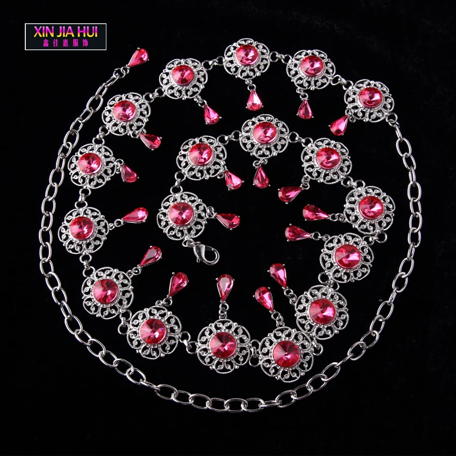 Роскошные профессиональные блестящие хип шарф живота Одежда для танцев продажи