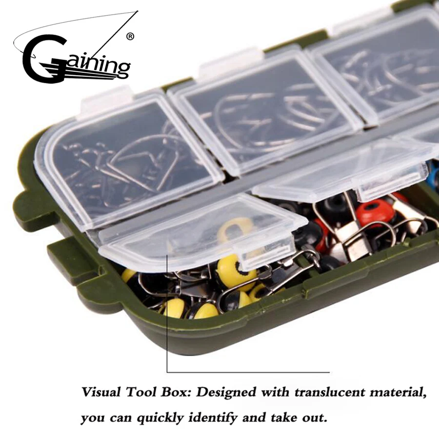 155 шт. рыболовные аксессуары коробка Вертлюги джиг крюк грузило плавающие Клипсы