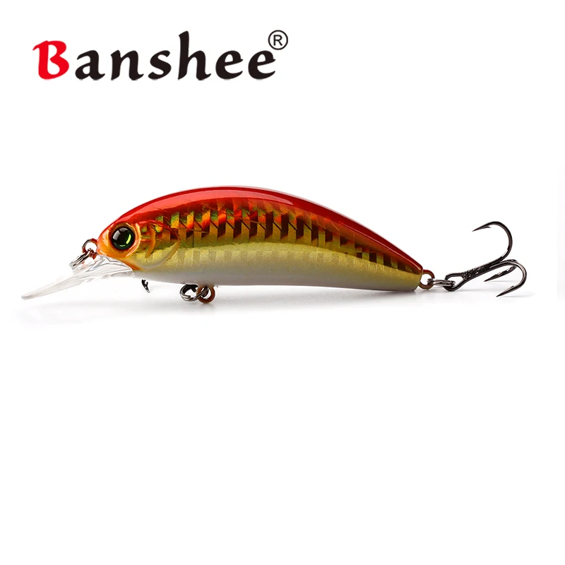54mm 4.7g Banshee 54 мм 4,7 г плавающий/кривошипный Воблер для рыбалка на щуку рыболовный воблер приманка искусственная/Жесткая Приманка Черный Гольян рыболовные приманки - Цвет: 54mm 4.7g