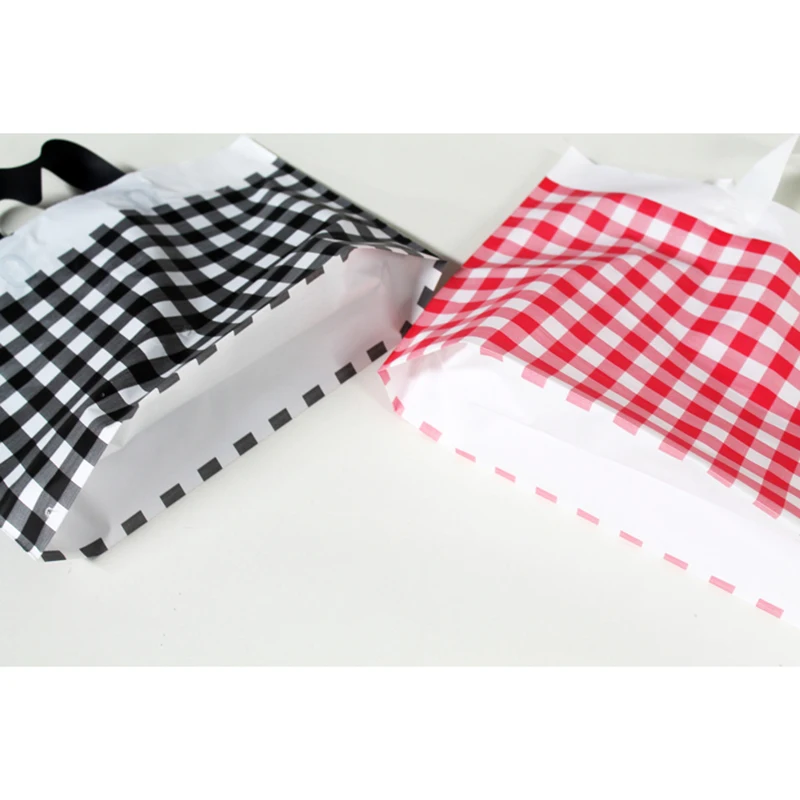 Сетчатый узор пластиковая ручка Подарочная сумка одежда торговый центр магазин