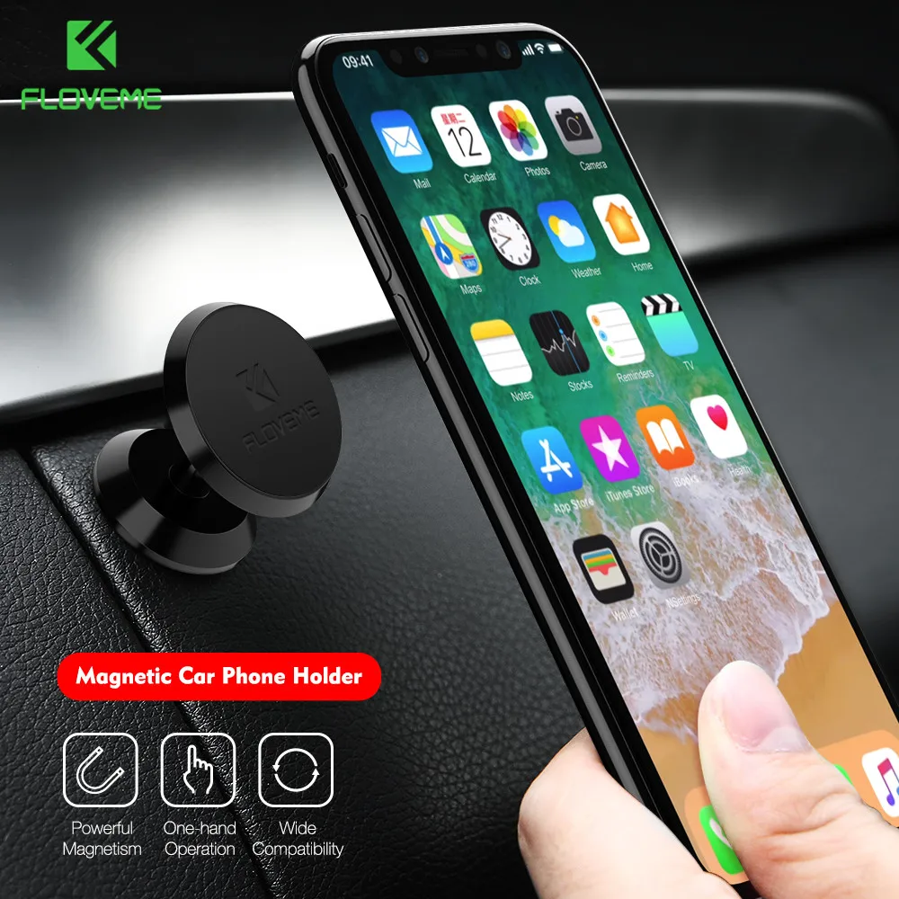 FLOVEME Strong Magnetic Car Phone Holder For Samsung S9 Stand iPhone 6 6s 7 8 Plus 360 Degree Rotation | Мобильные телефоны и
