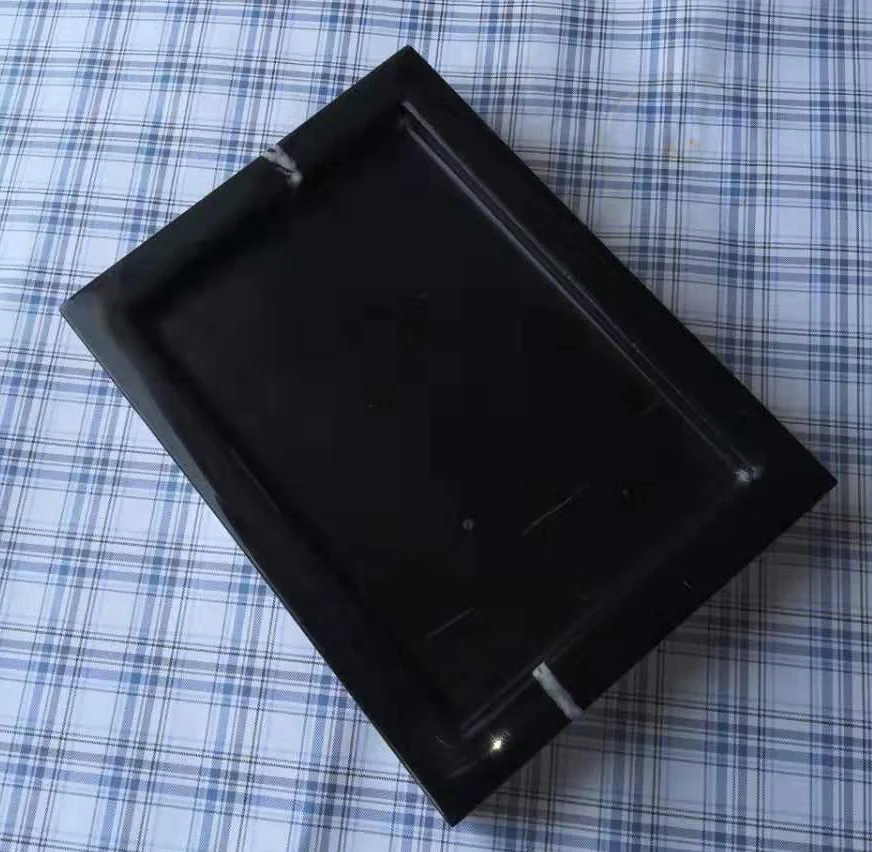 Black tray Квадратная Мраморная Смола лоток для хранения ювелирных изделий дисплей тарелка косметический разное Органайзер Отель Ресторан, обслуживающий поднос для декора - Цвет: Black tray