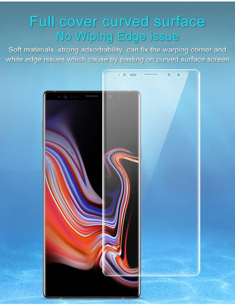 Imak Гидрогелевая пленка 3 III для samsung Galaxy Note 9 задняя Передняя Задняя Защитная Пленка Прозрачная мягкая Олеофобная пленка