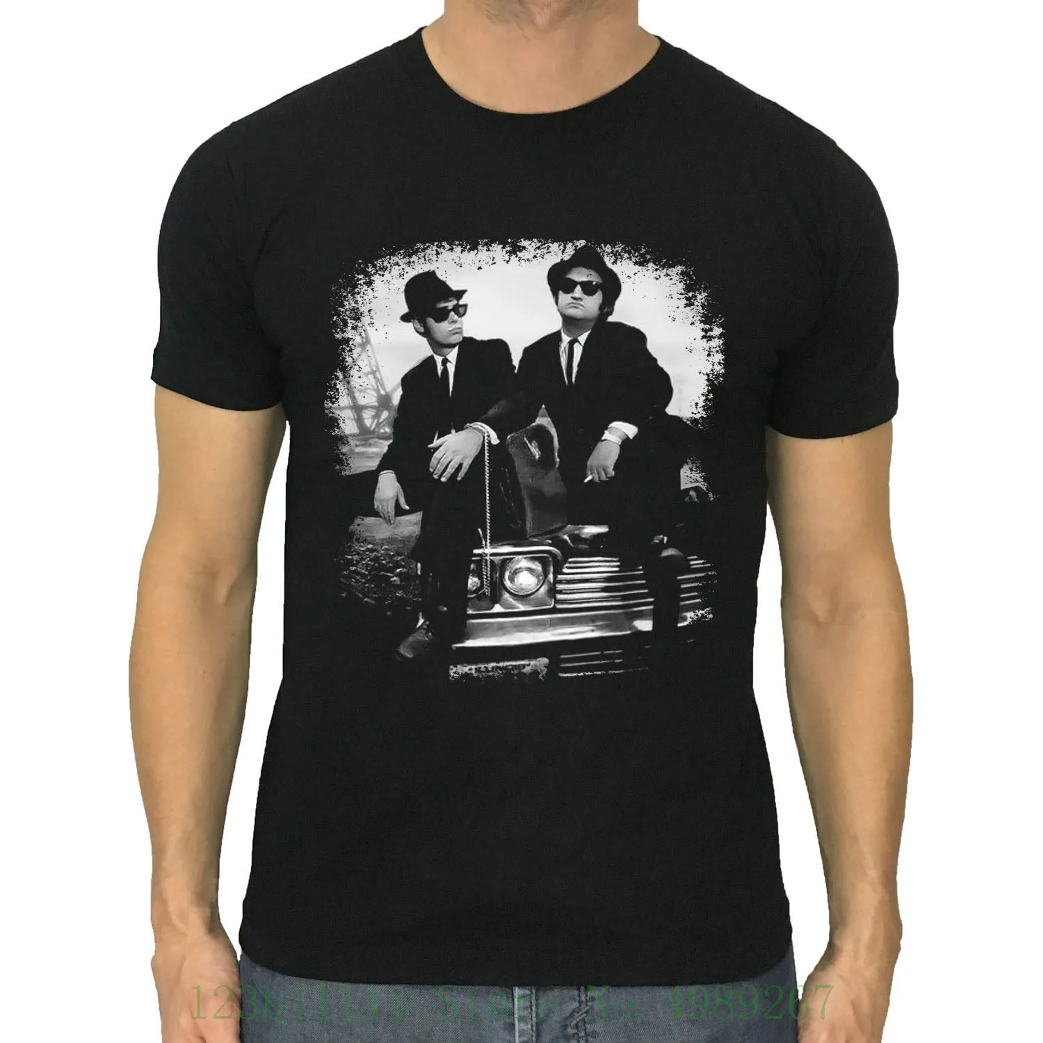 Футболка The Blues Brothers из хлопка Цвет Черный Размеры S 2xl Dan Aykroyd John Belushi крутая