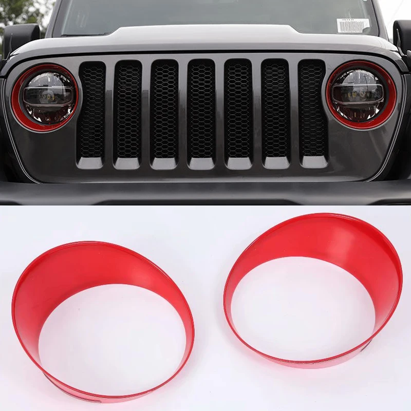 Для Jeep Wrangler JL 4DR(не подходит под модель JK) хромированный автомобильный Стайлинг внешняя крышка головного света 2 шт аксессуары
