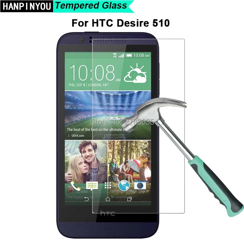 Для HTC Desire 510 4 7 &quotновая твердость 9H 2.5D ультратонкая закаленная стеклянная пленка
