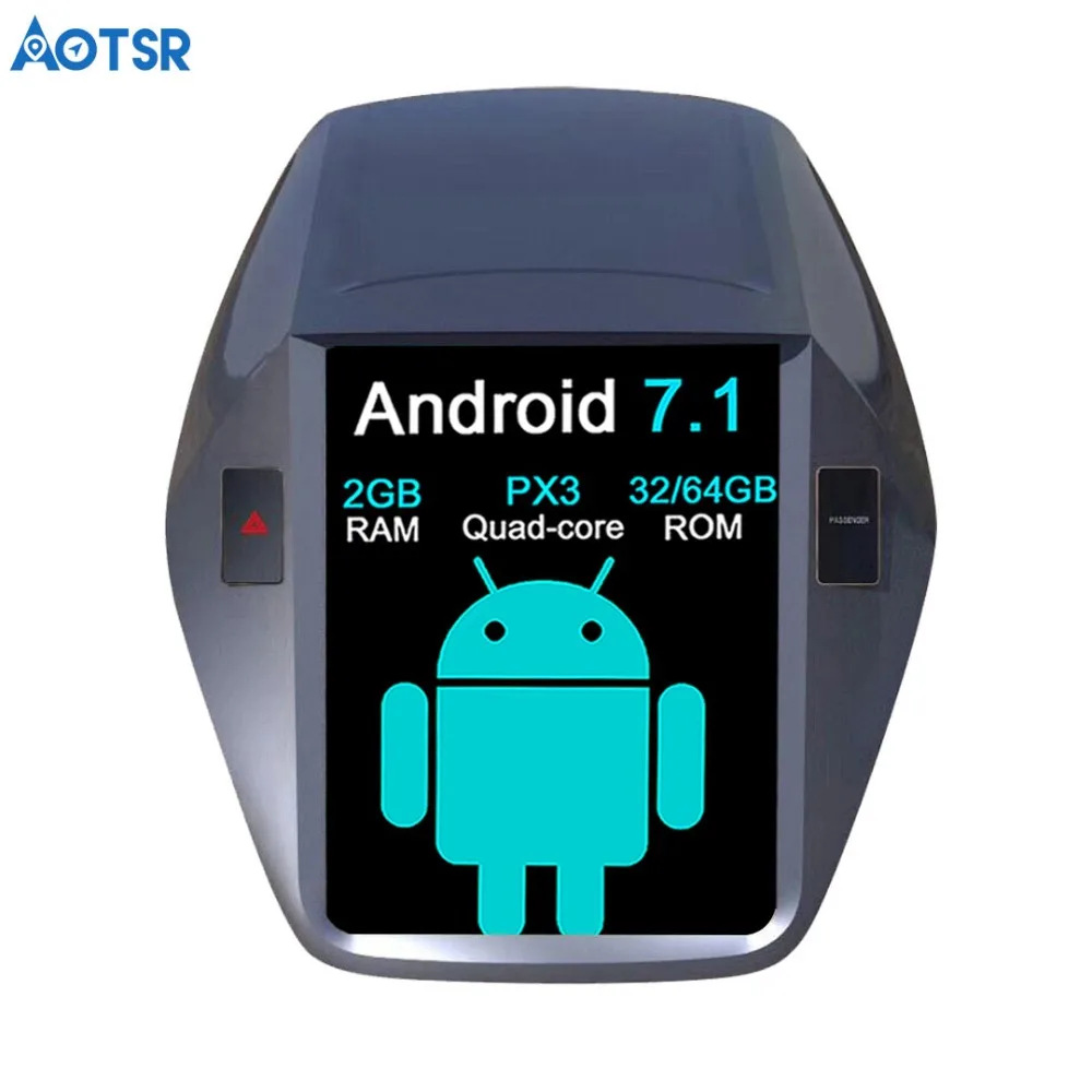 Android 7 1 Tesla стиль 10 4 дюймов Автомобильный без dvd плеера GPS навигация для Hyundai IX35 2009