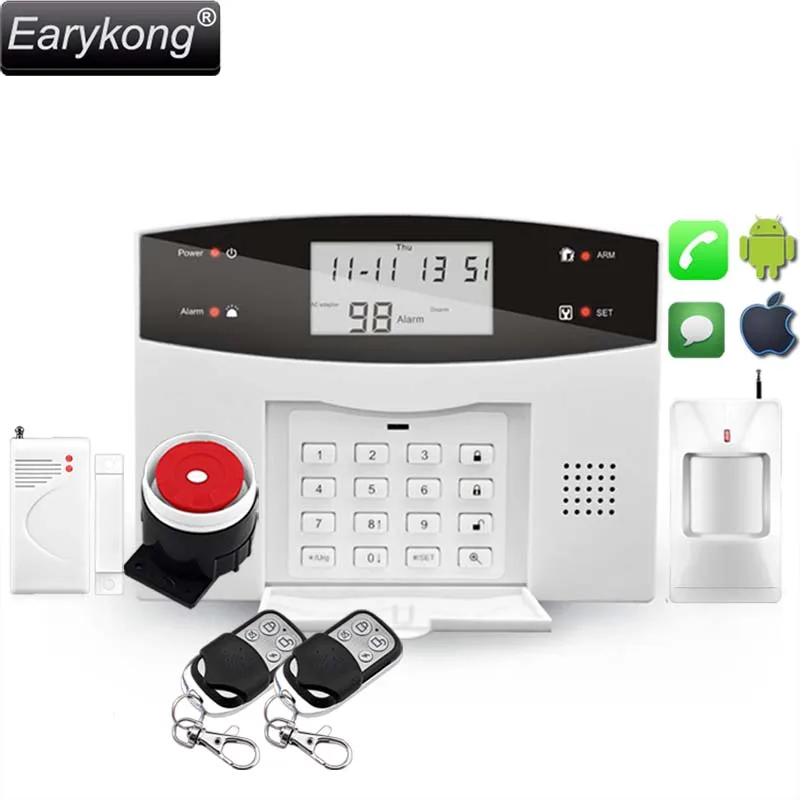 Английский/русский/испанский/французский/португальский GSM сигнализация Система