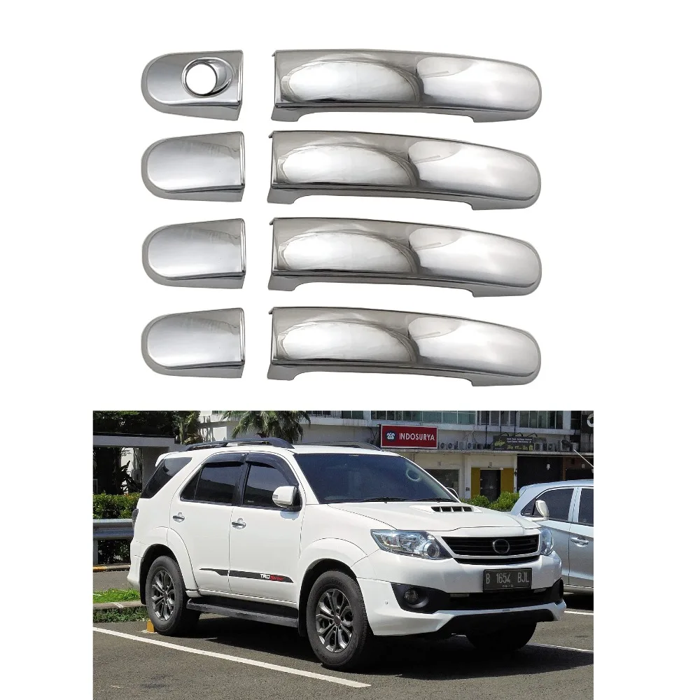 Car styling door handle cover door handle bowl trim fit for Toyota Fortuner 2011 2012 2013 2014 stainless steel accessories