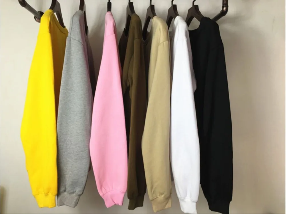 2018 Kanye West розовый Crewneck кофты негабаритных Хип-Хоп пот Homme Зимние флисовые Sudadera Hombre