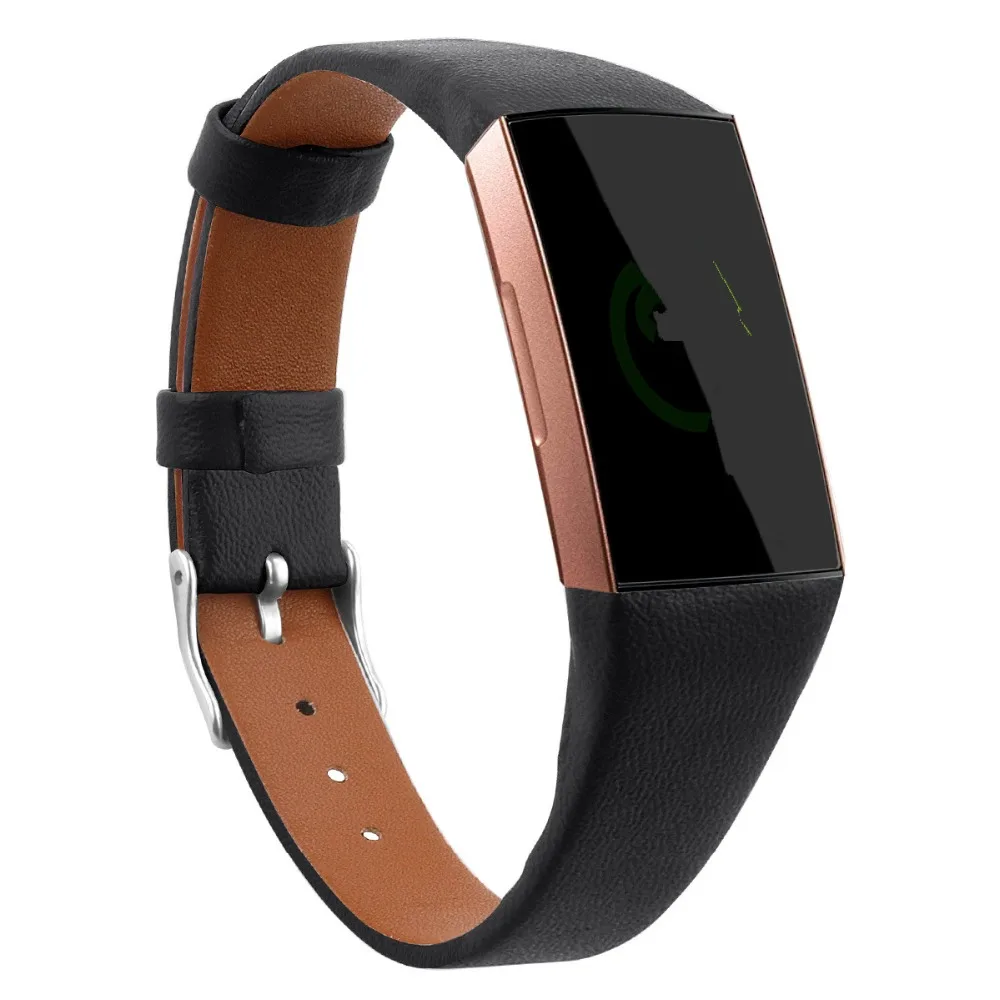 Ремешок COMLYO из натуральной кожи для Fitbit Charge 3 сменный Браслет смарт часов