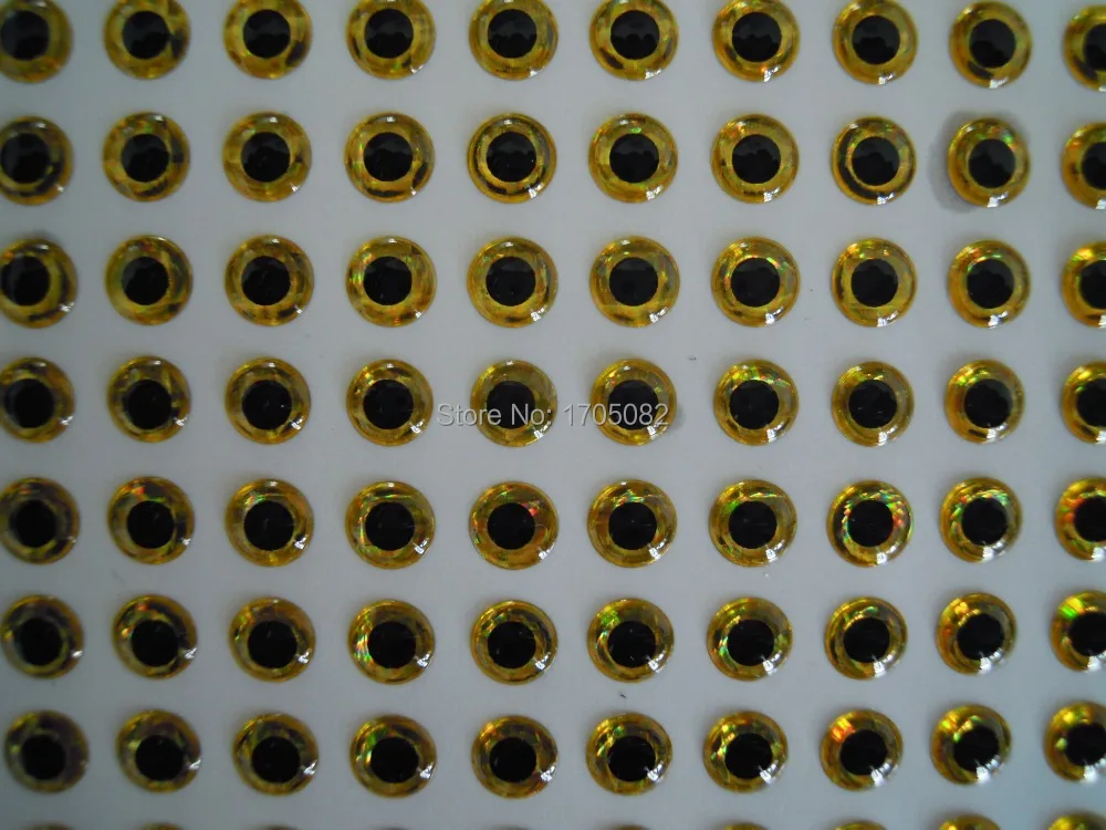 

310 шт., 6 мм, глаза, золотые 3d-фотообои, глаза для вязания мушек, поделки, куклы