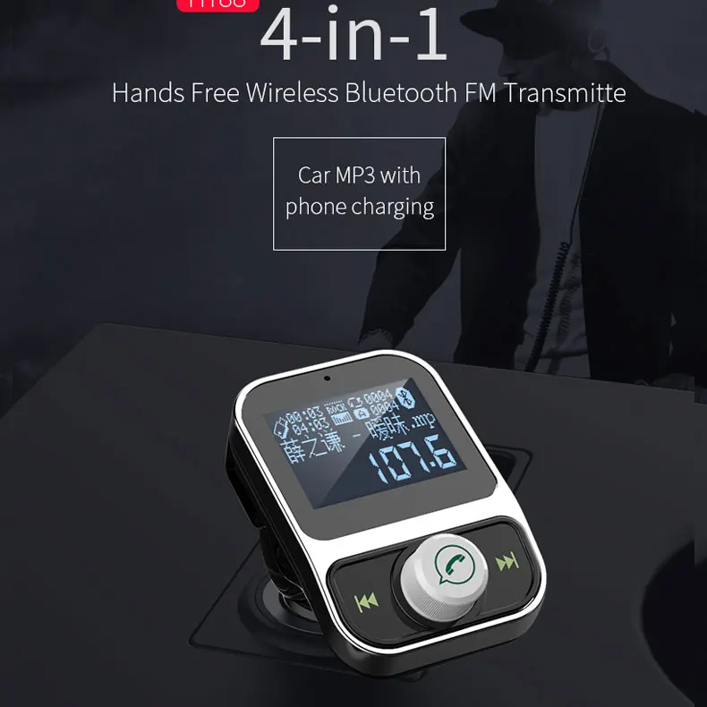 Bluetooth car kit Handsfree беспроводной Автомобильный MP3 плеер fm трансмиттер 5 В 3.1a телефон