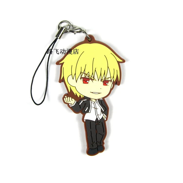 Fate/stay Night фигурку аниме модель Гильгамеш Rider мобильный телефон школьный резиновый