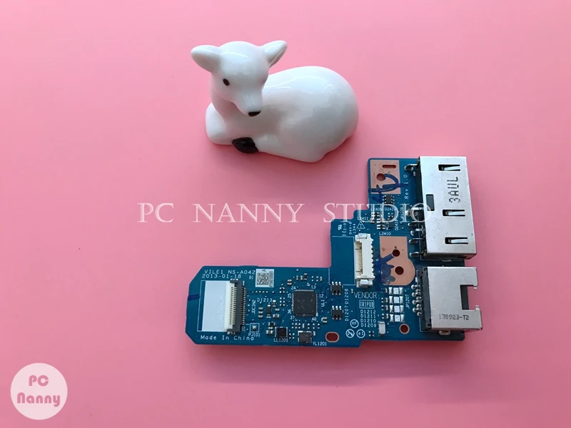 NOKOTION VILE1 NS A042 Подлинная для Lenovo ThinkPad E431 DC Power Jack Ethernet RJ45 порт плата печатная