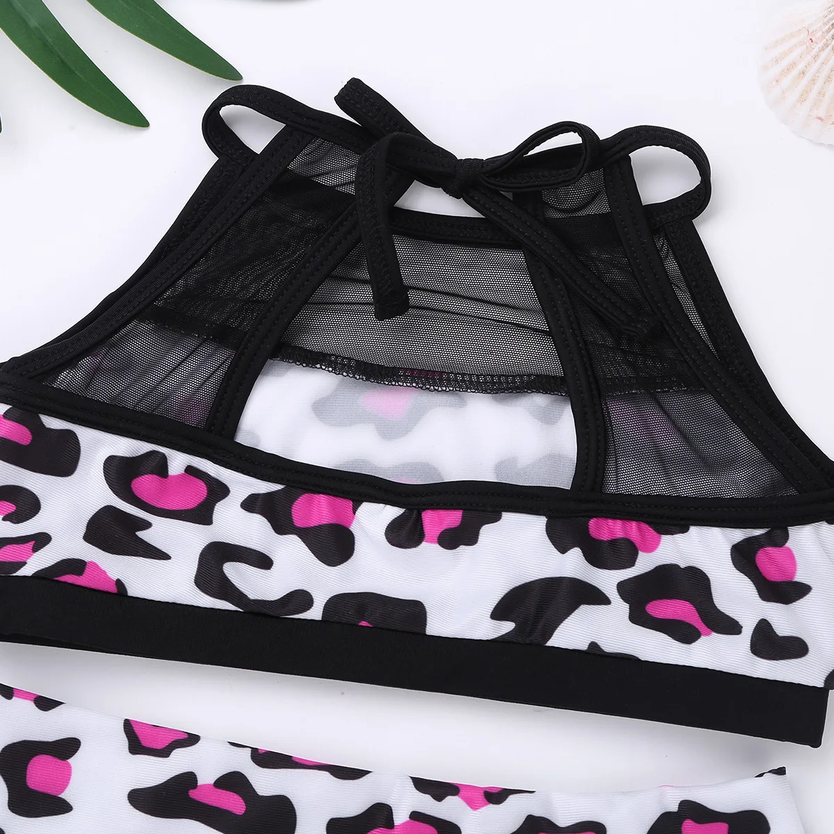 Детский комплект из топа и бюстгальтера шортов в горошек для девочек|Комплекты