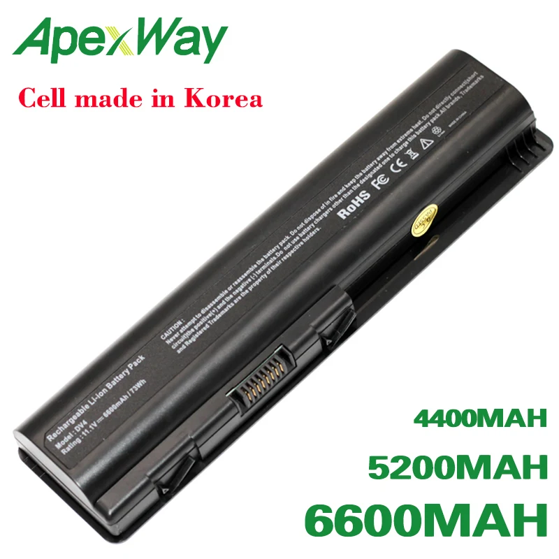 Аккумулятор ноутбука ApexWay для HP 485041 001 002 003 487296 487354 497694 497695 498482 001|battery for hp|laptop battery