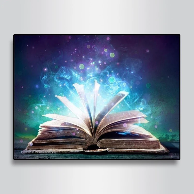 LZAIQIZG полный квадратный/круглый 5D DIY алмазная живопись Мультяшные книги Ночная