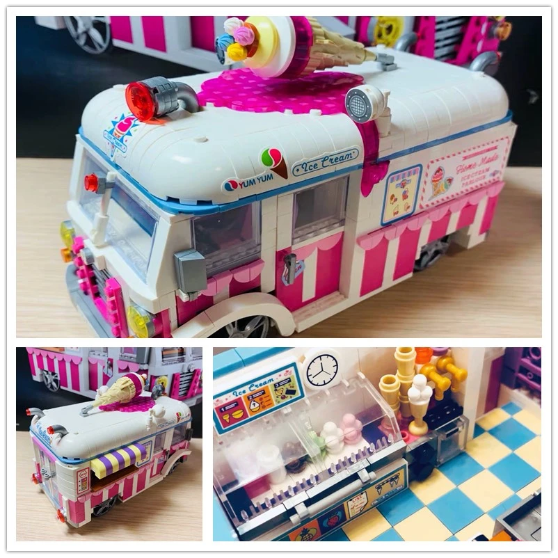 Loz игрушки конструктор мобильное мороженое хот дог грузовик игрушка для детей