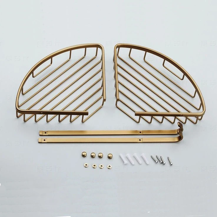 Полки для ванной комнаты 2 уровня Античная Металлическая угловая полка душа